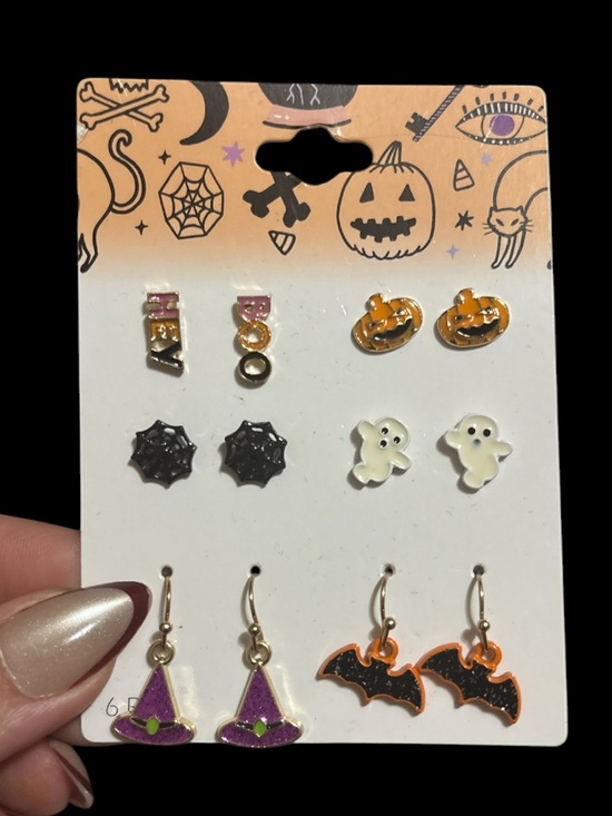 Jewelry - Halloween Earring Set - Pumpkins, Ghosts, Bats & Witch Hats